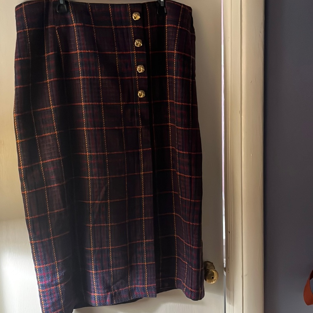 Long wool lined skirt